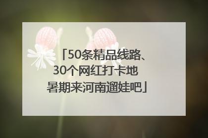 50条精品线路、30个网红打卡地 暑期来河南遛娃吧