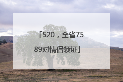 520，全省7589对情侣领证