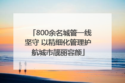 800余名城管一线坚守 以精细化管理护航城市靓丽容颜