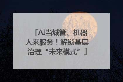 AI当城管、机器人来服务！解锁基层治理“未来模式”