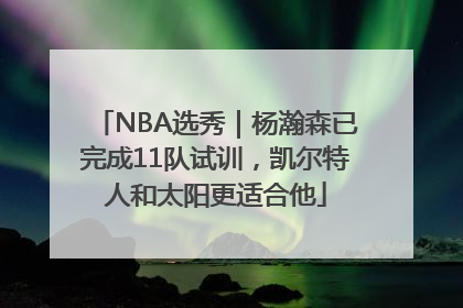 NBA选秀｜杨瀚森已完成11队试训，凯尔特人和太阳更适合他